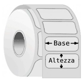 ET57X19VLCP25100 - Etichette F.to 57x19mm Carta Vellum Adesivo Permanente D.i. 25mm D.e. 100mm - Confezione da 10 Rotoli