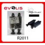 R2011 - Nastro Monocromatico Nero Stampa 1000 card a rotolo - Conf. da 10 Rot. - per Evolis Pebble e Dualys