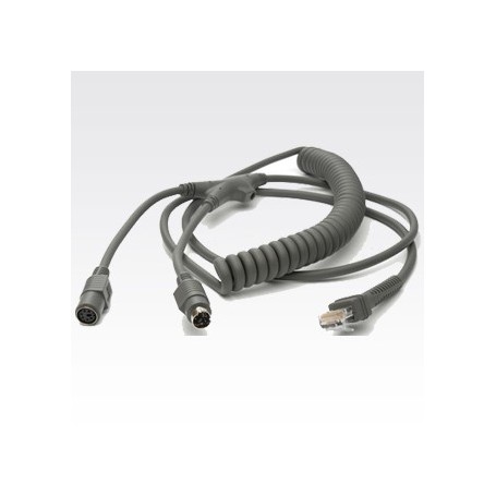 CBA-K02-C09PAR - Motorola Cavo PS/2 Keyboard wedge, con presa Alimentazione Esterna, 9 ft. Spiralato