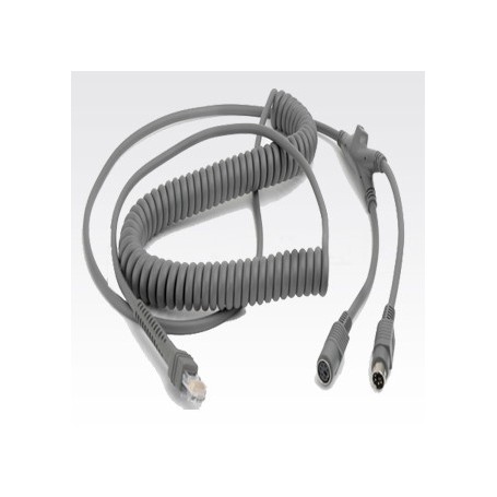 CBA-K06-C12PAR - Motorola Cavo PS/2 Keyboard wedge, con presa Alimentazione Esterna, 12 ft. Spiralato