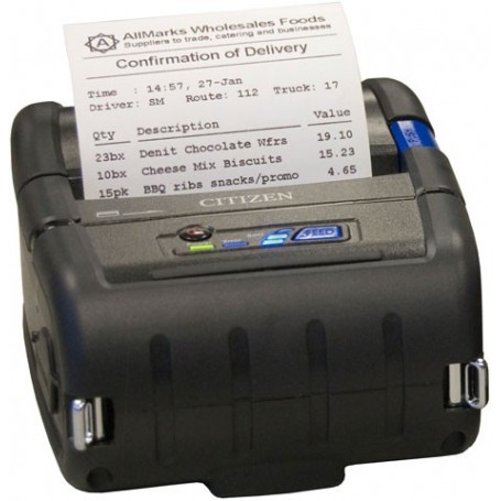 Stampante Portatile Citizen CMP-30 Termica Bluetooth, USB e RS232 - Larghezza di stampa 72mm