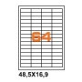 A448.516.9 - Etichette F.to 48.5x16.9mm su Foglio A4, con Margini, Adesivo Permanente - Confezione da 1000 Fogli