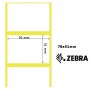 76055 - Etichette Zebra F.to 76x51mm Carta Vellum Adesivo Permanente D.i. 76mm - Confezione da 6 Rotoli