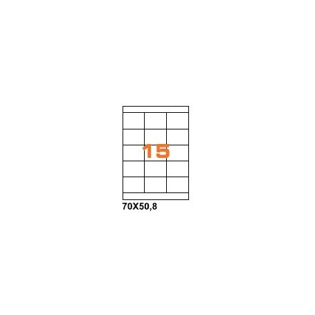 A47050.8 - Etichette F.to 70x50,8mm su Foglio A4, con Margini, Adesivo Permanente - Confezione da 1000 Fogli