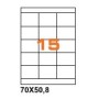 A47050.8 - Etichette F.to 70x50,8mm su Foglio A4, con Margini, Adesivo Permanente - Confezione da 1000 Fogli
