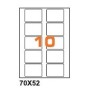 A47052 - Etichette F.to 70x52mm su Foglio A4, Angoli Arrotondati, Adesivo Permanente - Confezione da 1000 Fogli