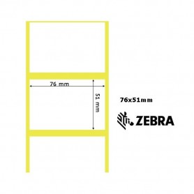 800630-205 - Etichette Zebra F.to 76x51mm Carta Vellum Ad. Permanente - con Strappo facilitato - Conf. da 4 Rotoli