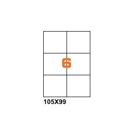 A410599 - Etichette F.to 105x99mm su Foglio A4, senza Margini, Adesivo Permanente - Confezione da 1000 Fogli