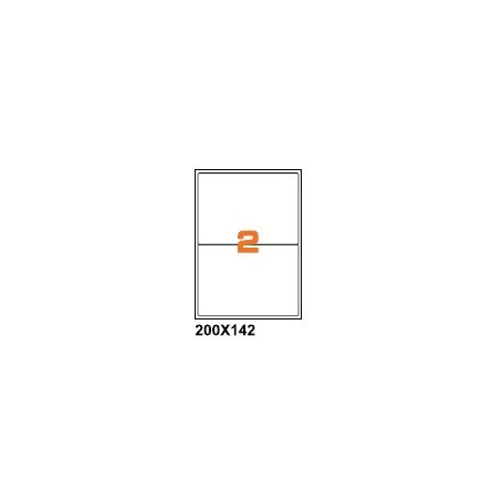 A4200142 - Etichette F.to 200x142mm su Foglio A4, Angoli Arrotondati, Adesivo Permanente - Confezione da 1000 Fogli