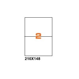 A4210148 - Etichette F.to 210x148mm su Foglio A4, Angoli Arrotondati , Adesivo Permanente - Confezione da 1000 Fogli