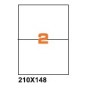 A4210148 - Etichette F.to 210x148mm su Foglio A4, Angoli Arrotondati , Adesivo Permanente - Confezione da 1000 Fogli