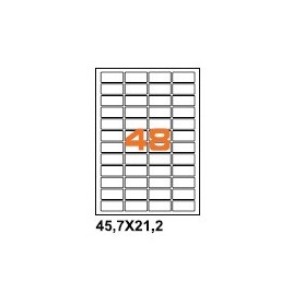 A4R4521 - Etichette F.to 45x21mm su Foglio A4, Angoli Arrotondati , Adesivo Removibile - Confezione da 700 Fogli