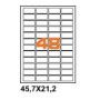 A4R4521 - Etichette F.to 45x21mm su Foglio A4, Angoli Arrotondati , Adesivo Removibile - Confezione da 700 Fogli