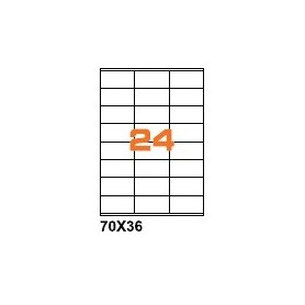A4R7036 - Etichette F.to 70x36mm su Foglio A4, con Margini , Adesivo Removibile - Confezione da 700 Fogli