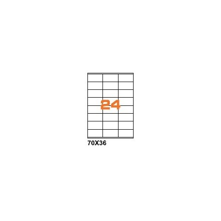A4R7036 - Etichette F.to 70x36mm su Foglio A4, con Margini , Adesivo Removibile - Confezione da 700 Fogli