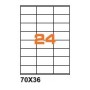 A4R7036 - Etichette F.to 70x36mm su Foglio A4, con Margini , Adesivo Removibile - Confezione da 700 Fogli