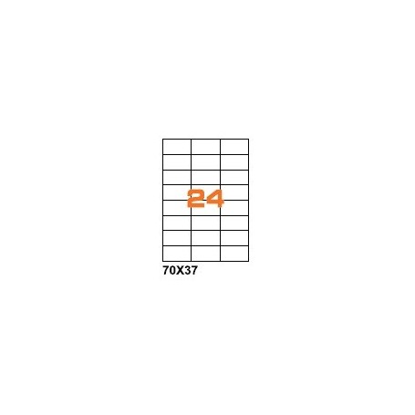 A4R7037 - Etichette F.to 70x37mm su Foglio A4, senza Margini , Adesivo Removibile - Confezione da 700 Fogli