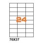 A4R7037 - Etichette F.to 70x37mm su Foglio A4, senza Margini , Adesivo Removibile - Confezione da 700 Fogli