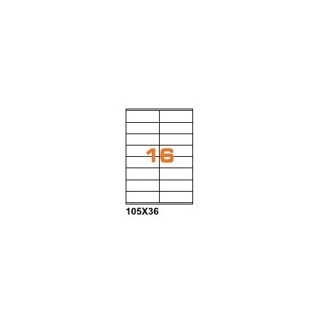 A4R10536 - Etichette F.to 105x36mm su Foglio A4, con Margini , Adesivo Removibile - Confezione da 700 Fogli
