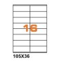 A4R10536 - Etichette F.to 105x36mm su Foglio A4, con Margini , Adesivo Removibile - Confezione da 700 Fogli