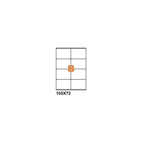A4R10572 - Etichette F.to 105x72mm su Foglio A4, con Margini , Adesivo Removibile - Confezione da 700 Fogli