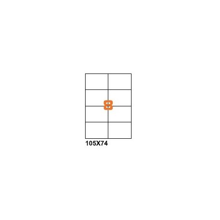 A4R10574 - Etichette F.to 105x74mm su Foglio A4, senza Margini , Adesivo Removibile - Confezione da 700 Fogli