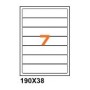 A4R19038 - Etichette F.to 190x38mm su Foglio A4, Angoli Arrotondati , Adesivo Removibile - Confezione da 700 Fogli