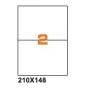 A4R210148 - Etichette F.to 210x148mm su Foglio A4, senza Margini, Adesivo Removibile - Confezione da 700 Fogli