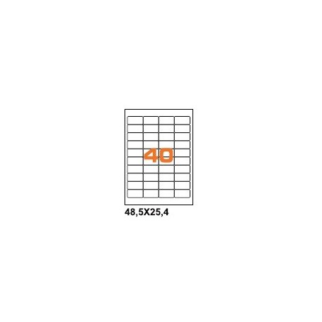 A4PL4825TL - Etichette F.to 48,5x25,4mm Poliestere Trasparente Lucido su Foglio A4, Stampante Laser - Confezione da 700 Fogli
