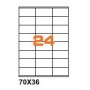 A4PL7036TO - Etichette F.to 70x36mm Poliestere Trasparente Opaco su Foglio A4, per Stampante Laser - Confezione da 700 Fogli