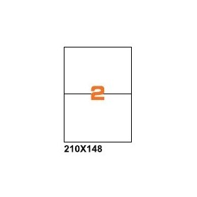 A4PL210148BO - Etichette F.to 210x148mm Poliestere Bianco Opaco su Foglio A4, per Stampante Laser - Confezione da 700 Fogli