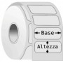 ET47X81VLCP76188 - Etichette F.to 47x81mm Carta Vellum Adesivo Permanente D.i. 76mm D.e. 188mm - Confezione da 5 Rotoli