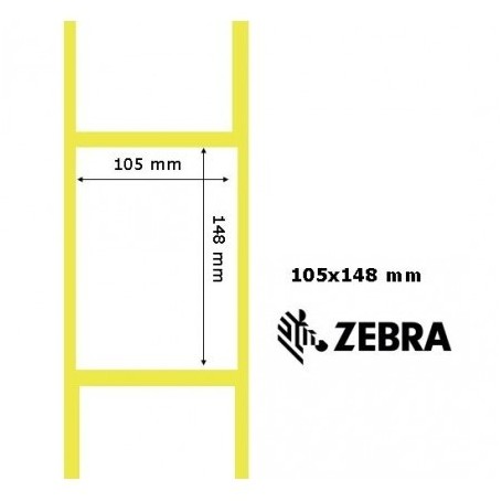 200957 - Etichette Zebra F.to 105x148mm Carta Vellum Adesivo Permanente D.i. 76mm - Confezione da 4 rotoli