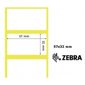 800262-125 - Etichette Zebra F.to 57x32mm Carta Termica Protetta Adesivo Permanente D.i. 25mm con Strappo facilitato