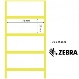 800263-105 - Etichette Zebra F.to 76x25mm Carta Termica Ad. Permanente D.i. 25mm - con Strappo facilitato - Conf. da 12 Rotoli