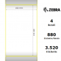 76181 - Etichette Zebra F.to 102x165mm Carta Vellum Adesivo Permanente D.i. 76mm - Confezione da 4 Rotoli