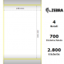 76524 - Etichette Zebra F.to 148x210mm Carta Vellum Adesivo Permanente D.i. 76mm - Confezione da 4 Rotoli