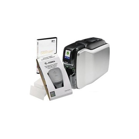 ZC32-000CQ00EM00 - Stampante di Card Zebra ZC300, Dual Side, USB, Ethernet, Card Studio/Ribbon/Cards