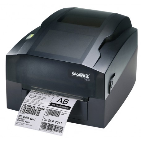 GP-GE300 - Stampante Godex GE300 200 Dpi, Display, Trasferimento Termico e Termico Diretto, USB, Seriale & Scheda di Rete