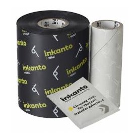 T63455IO - Ribbon Inkanto Armor F.to 83mm x 450MT Cera, AWR8, Ink Out, Anima Interna da 1" - Confezione da 10 Rotoli