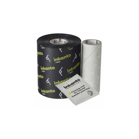 T63455IO - Ribbon Inkanto Armor F.to 83mm x 450MT Cera, AWR8, Ink Out, Anima Interna da 1" - Confezione da 10 Rotoli