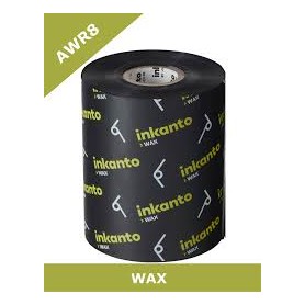 T63444IO - Ribbon Inkanto Armor F.to 80mm x 450MT Cera, AWR8, Ink Out, Anima Interna da 1" - Confezione da 10 Rotoli