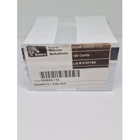 104523-113 - Card plastificate singole 30 mil, Premier - PVC bianco, con banda magnetica ad alta coercitività (Conf. da 100 pz)