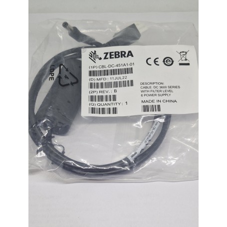 CBL-DC-451A1-01 - Zebra Power Cable con Filter per Alimentatore PWR-BGA12V50W0WW