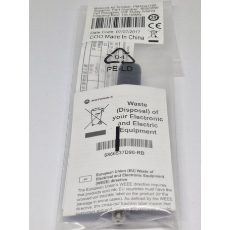 PMAD4119A - Motorola VHF Stubby Antenna 136-148MHz per Radio Serie DP2000 e DP4000