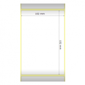 3005281-T - Etichette Zebra F.to 102x152mm Carta Termica Ad. Permanente D.i. 19mm - Confezione da 16 Rot.