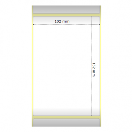 3005281-T - Etichette Zebra F.to 102x152mm Carta Termica Ad. Permanente D.i. 19mm - Confezione da 16 Rot.