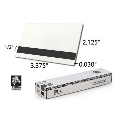 104523-113 - Card plastificate singole 30 mil, Premier - PVC bianco, con banda magnetica ad alta coercitività (Conf. da 500 pz)